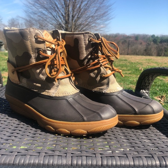 sperry duck boots camo